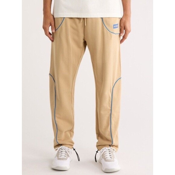HUGO by Hugo Boss Men's Loose-Fit Piped Drawstring Jogger Pants Sz: Large